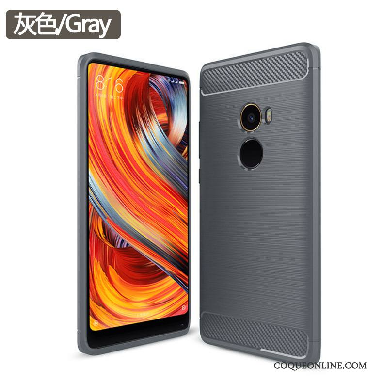 Mi Mix 2 Fluide Doux Coque Étui Incassable Bleu Personnalité Protection