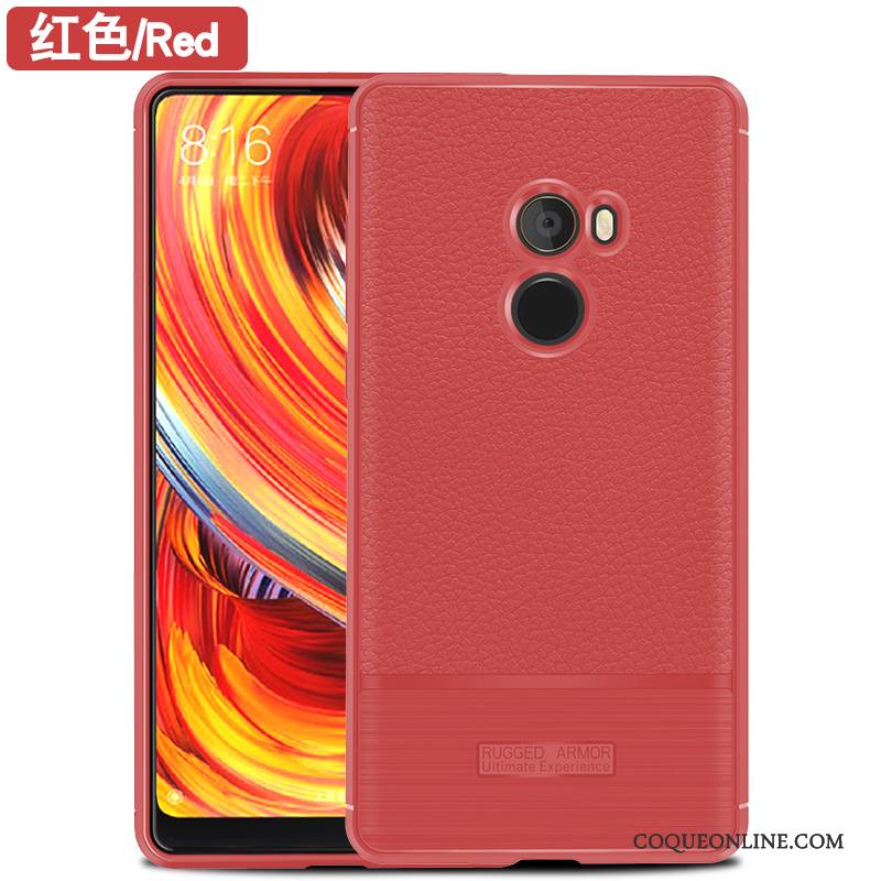 Mi Mix 2 Fluide Doux Coque Étui Incassable Bleu Personnalité Protection