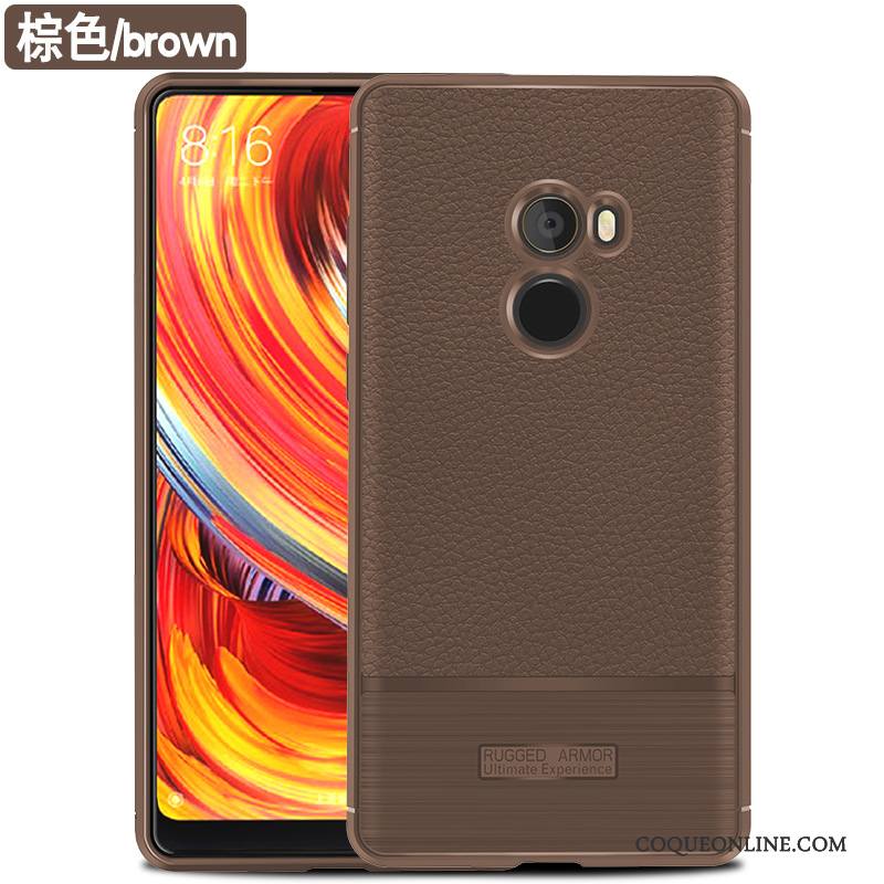 Mi Mix 2 Fluide Doux Coque Étui Incassable Bleu Personnalité Protection