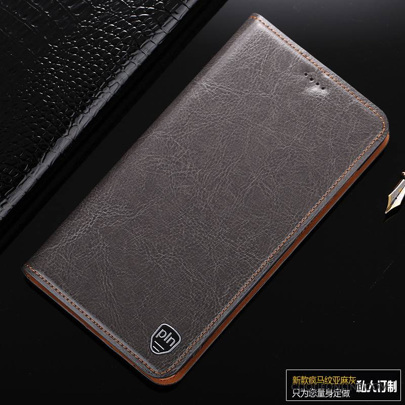 Mi Mix 2 Housse Téléphone Portable Petit Protection Étui Coque De Téléphone Cuir Véritable