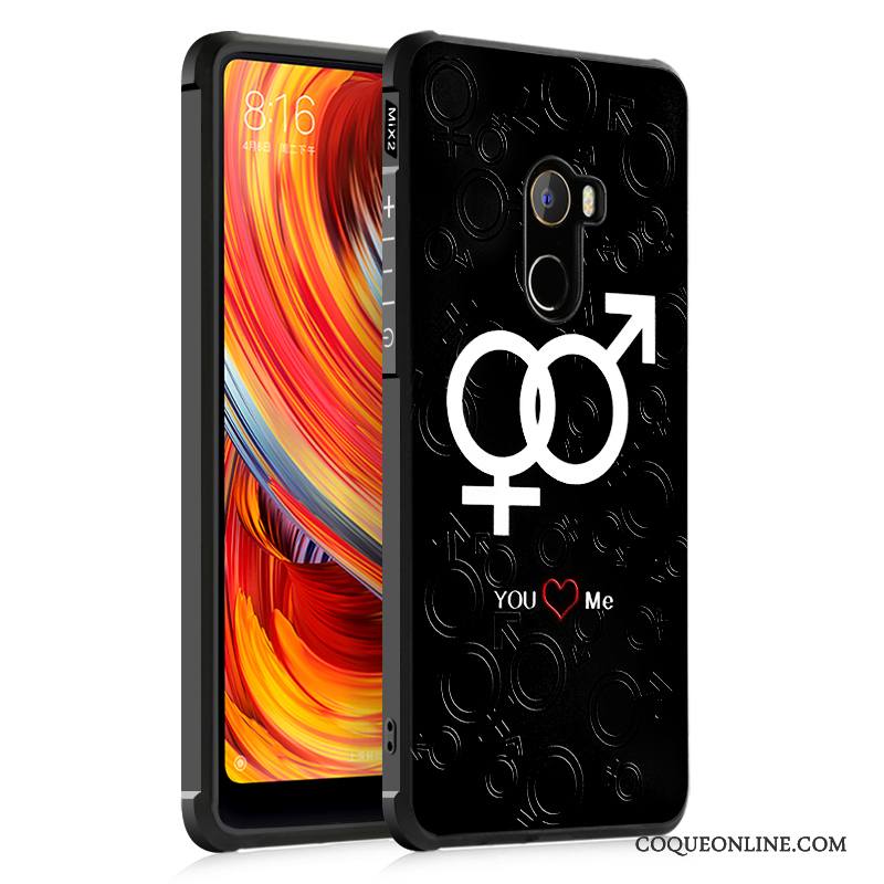 Mi Mix 2 Incassable Créatif Silicone Étui Protection Coque De Téléphone Personnalité