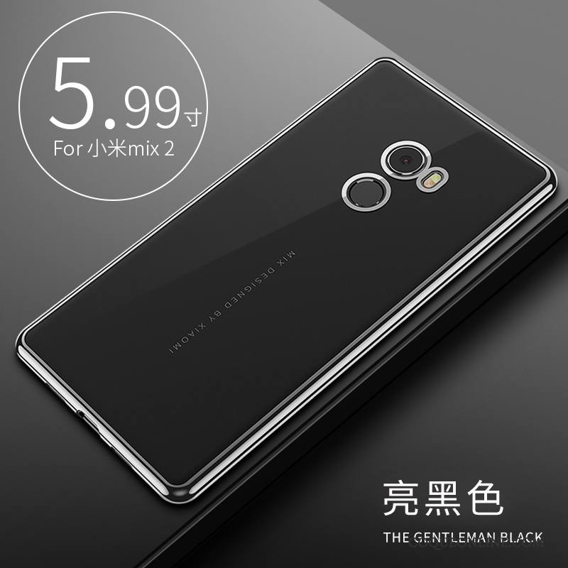 Mi Mix 2 Petit Coque De Téléphone Fluide Doux Protection Or Étui Incassable