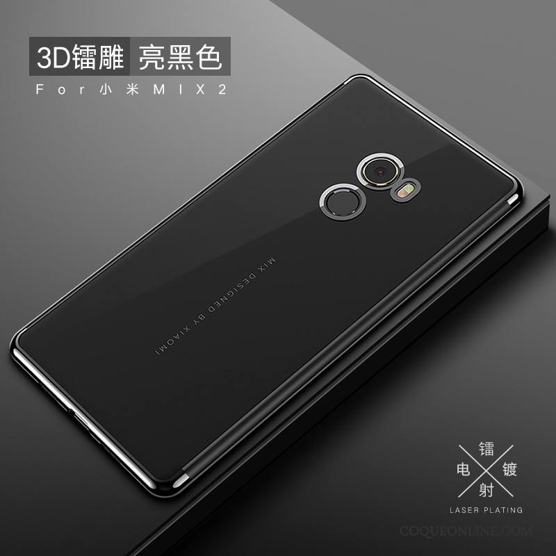 Mi Mix 2 Petit Coque De Téléphone Fluide Doux Protection Or Étui Incassable