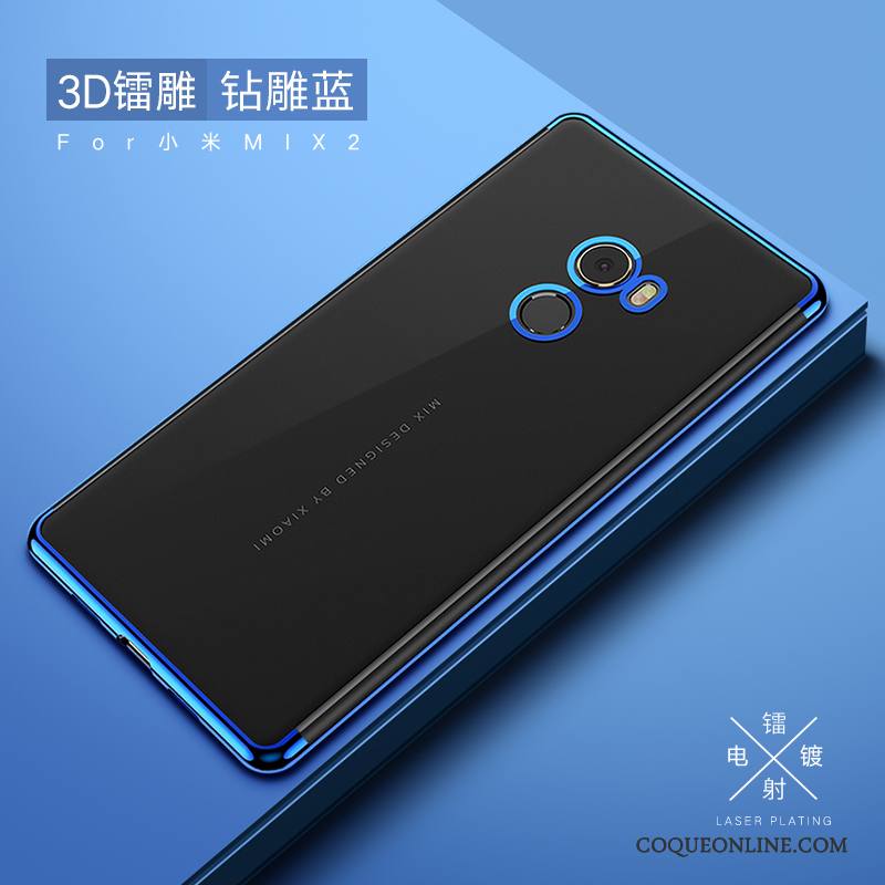 Mi Mix 2 Petit Coque De Téléphone Fluide Doux Protection Or Étui Incassable