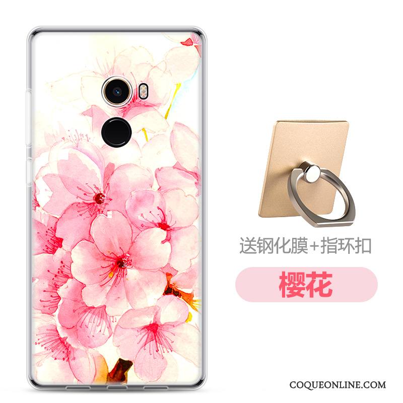 Mi Mix 2 Petit Fluide Doux Incassable Bordure Dessin Animé Charmant Coque De Téléphone