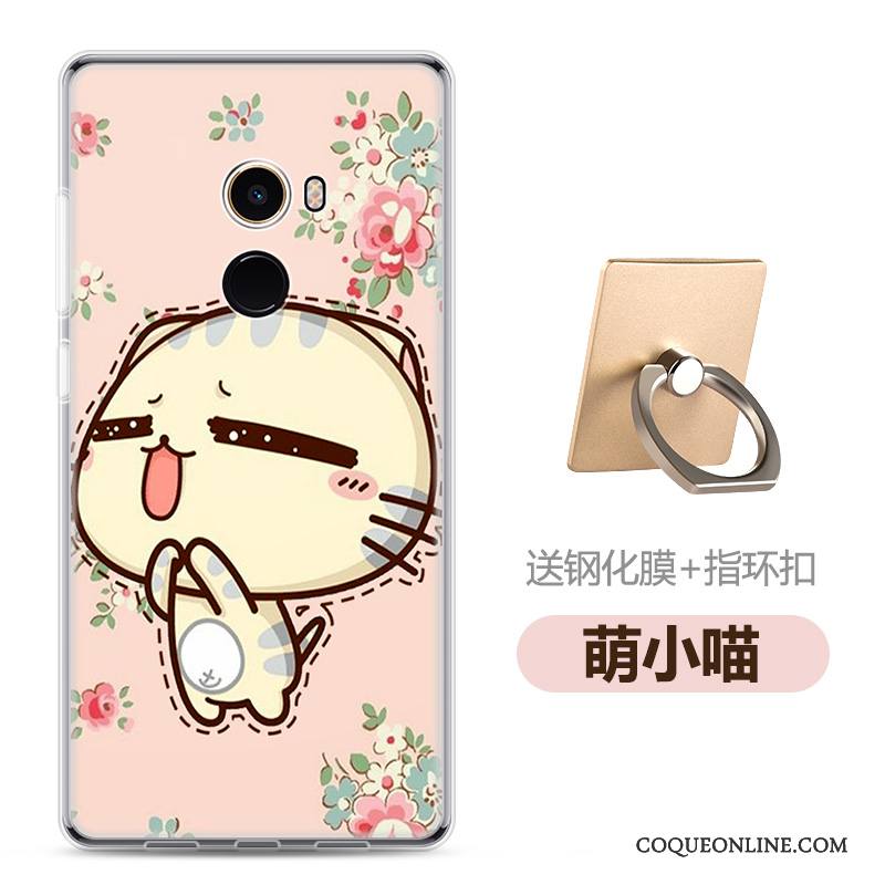 Mi Mix 2 Petit Fluide Doux Incassable Bordure Dessin Animé Charmant Coque De Téléphone