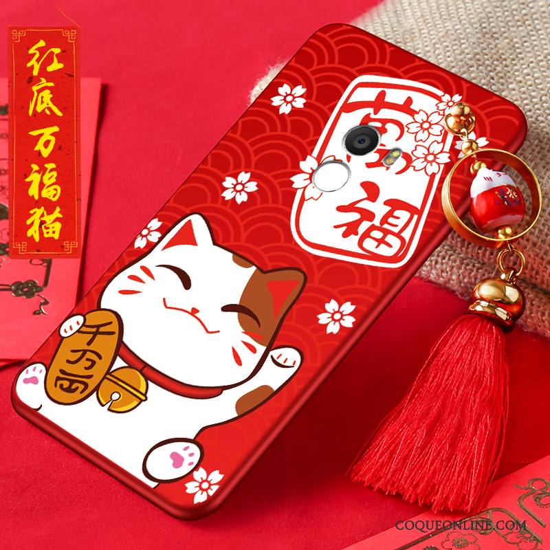 Mi Mix 2 Petit Incassable Protection Rouge Chat Étui Coque De Téléphone