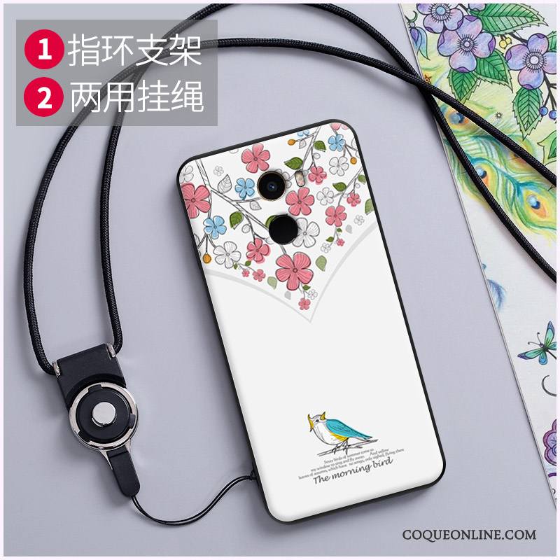 Mi Mix 2 Petit Personnalisé Coque Ornements Suspendus Gaufrage Loup Modèle