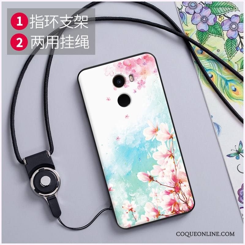 Mi Mix 2 Petit Personnalisé Coque Ornements Suspendus Gaufrage Loup Modèle