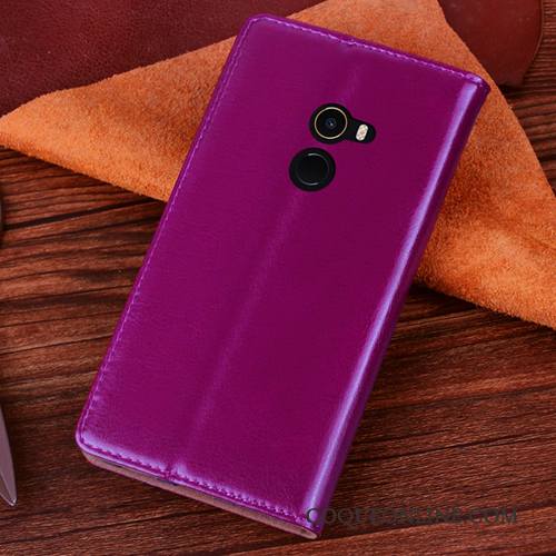 Mi Mix 2 Petit Protection Tout Compris Violet Coque Silicone Étui