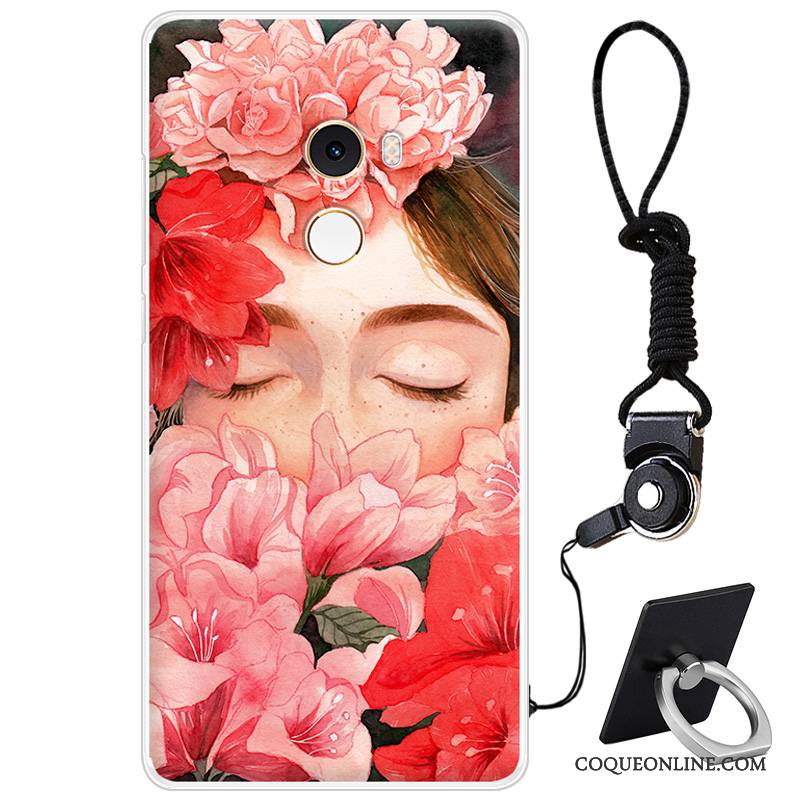 Mi Mix 2 Tendance Coque De Téléphone Protection Étui Tout Compris Fluide Doux Rose