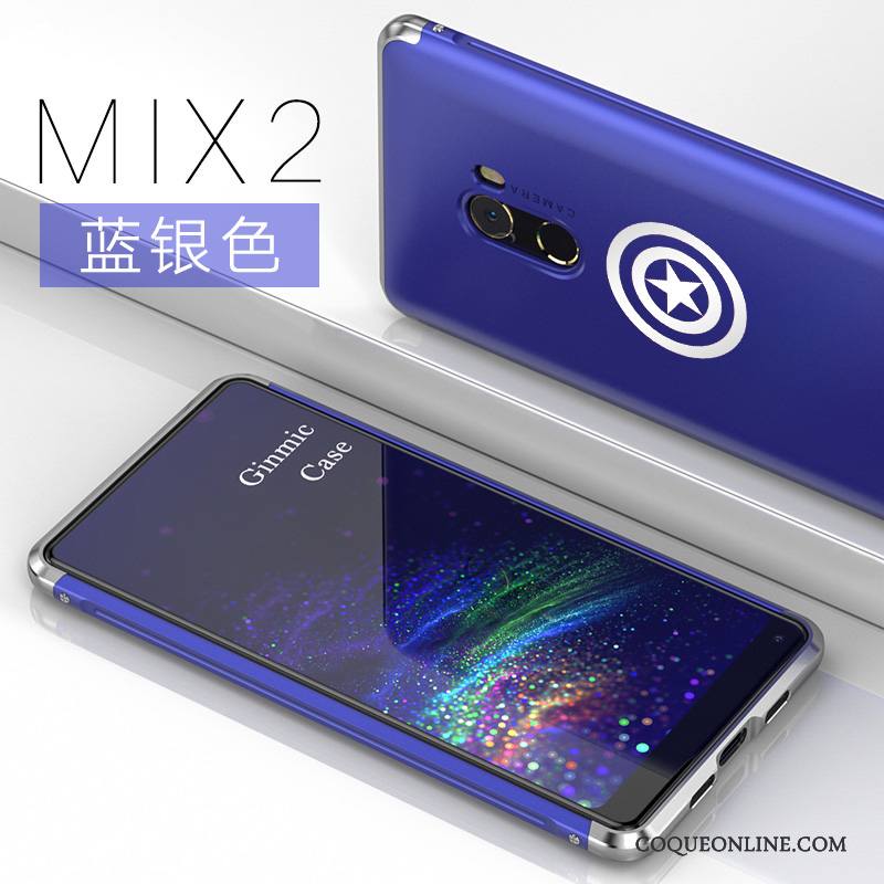 Mi Mix 2 Tendance Créatif Coque Personnalité Incassable Métal De Téléphone