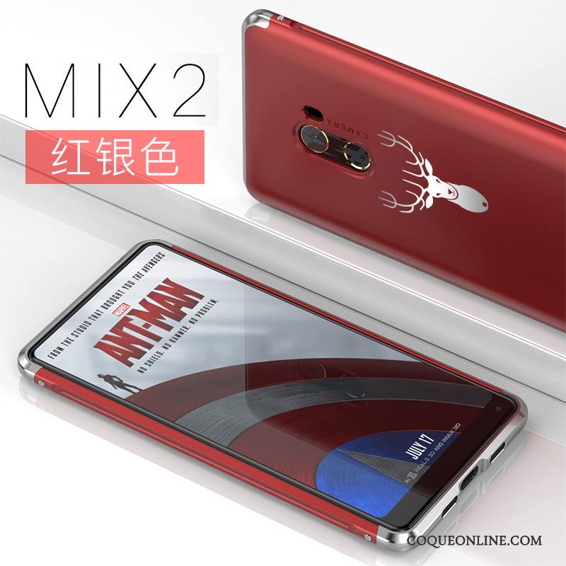 Mi Mix 2 Tendance Créatif Coque Personnalité Incassable Métal De Téléphone