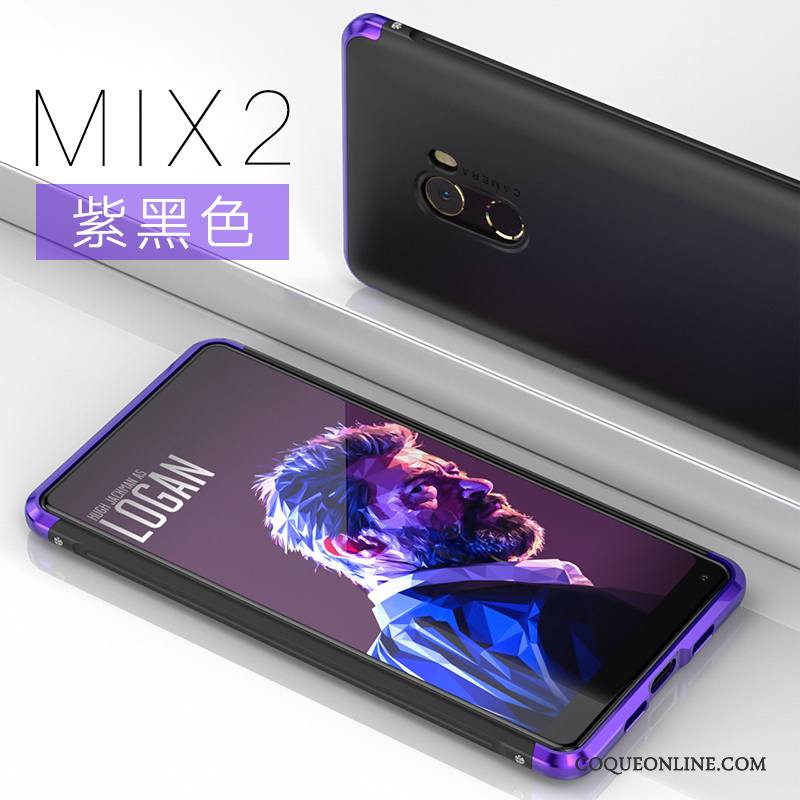 Mi Mix 2 Tendance Créatif Coque Personnalité Incassable Métal De Téléphone