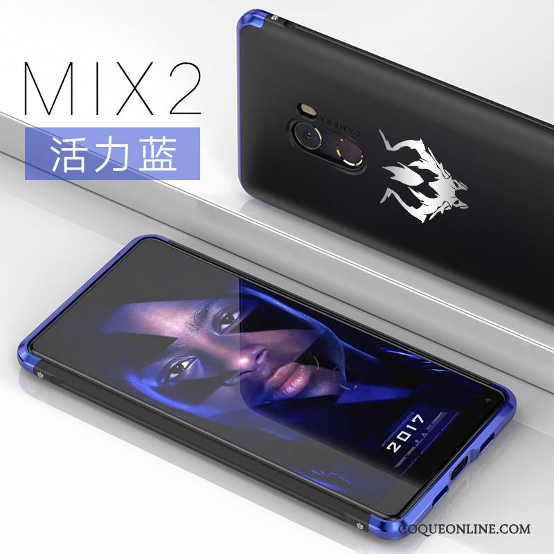 Mi Mix 2 Tendance Créatif Coque Personnalité Incassable Métal De Téléphone