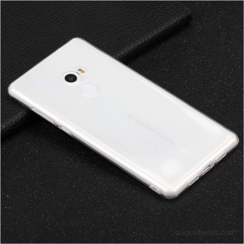 Mi Mix 2 Violet Étui Fluide Doux Silicone Petit Coque Transparent