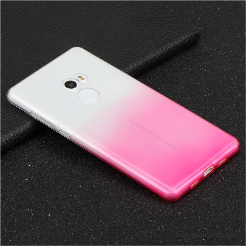 Mi Mix 2 Violet Étui Fluide Doux Silicone Petit Coque Transparent