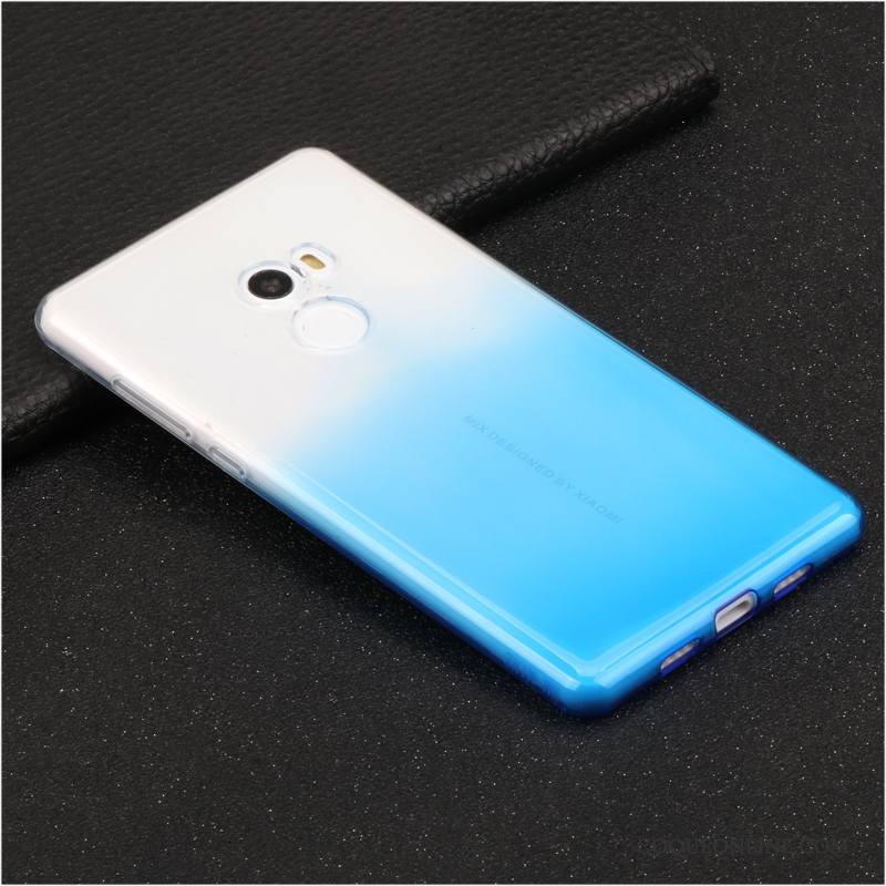 Mi Mix 2 Violet Étui Fluide Doux Silicone Petit Coque Transparent