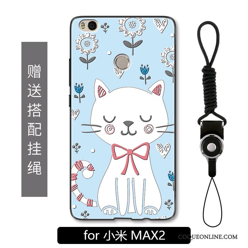 Mi Mix 2 Étui Charmant Protection Tout Compris Dessin Animé Coque De Téléphone Gaufrage