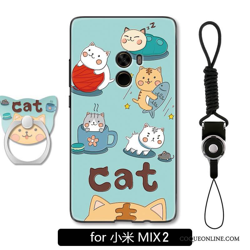 Mi Mix 2 Étui Charmant Protection Tout Compris Dessin Animé Coque De Téléphone Gaufrage