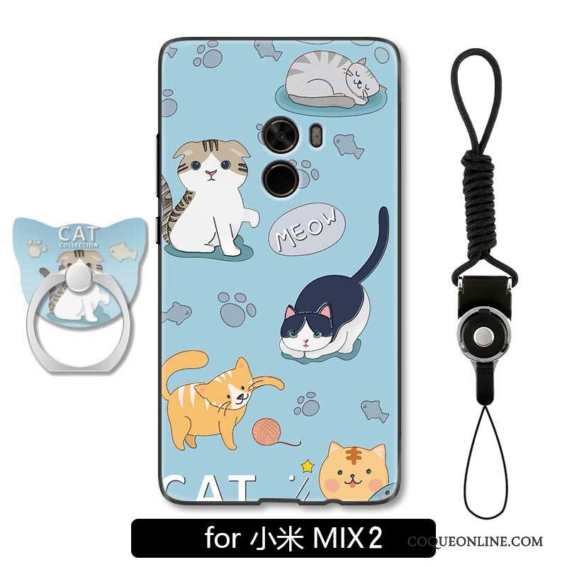 Mi Mix 2 Étui Charmant Protection Tout Compris Dessin Animé Coque De Téléphone Gaufrage