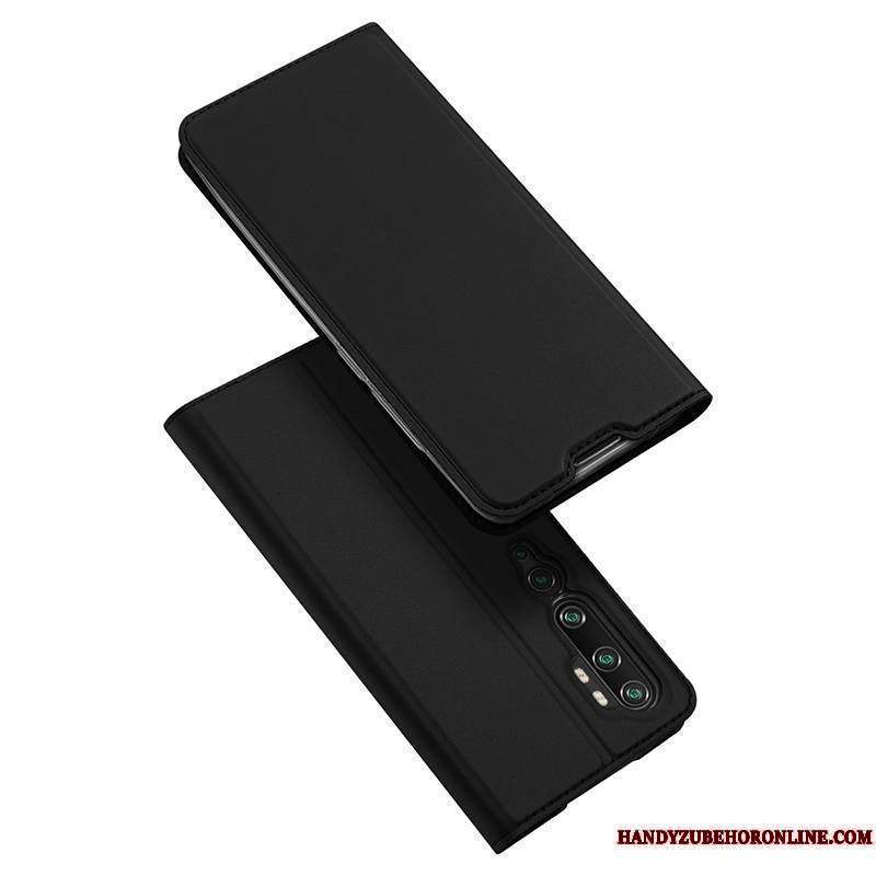 Mi Note 10 Protection Nouveau Étui Business Noir Carte Coque De Téléphone