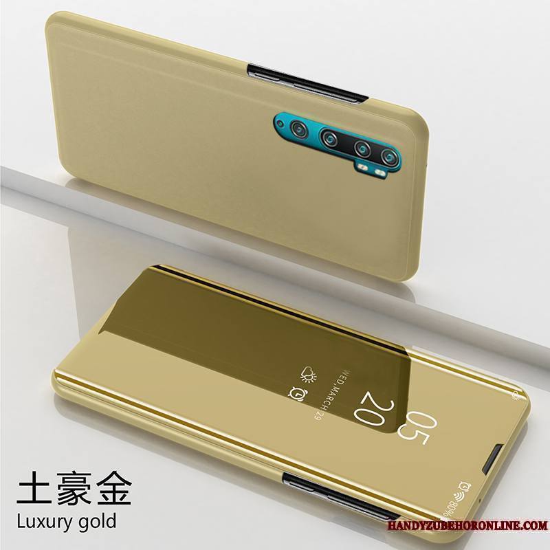 Mi Note 10 Tempérer Petit Personnalité Miroir Coque De Téléphone Protection Tendance