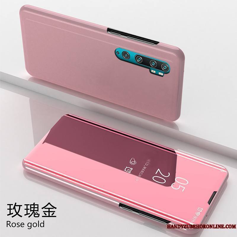 Mi Note 10 Tempérer Petit Personnalité Miroir Coque De Téléphone Protection Tendance