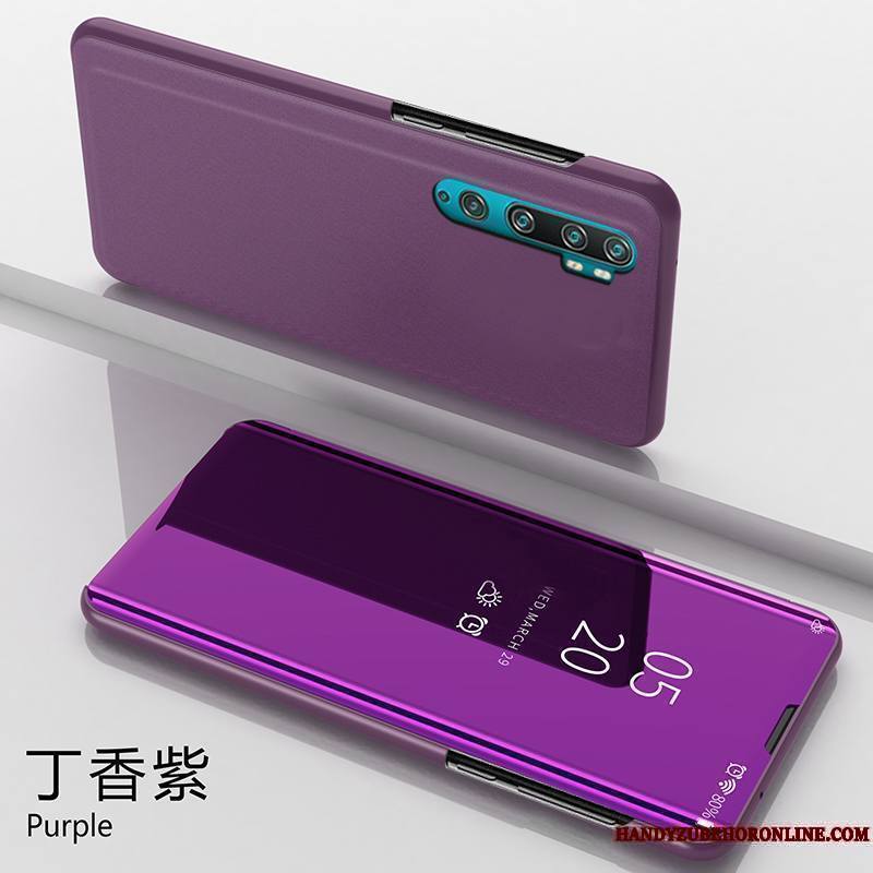 Mi Note 10 Tempérer Petit Personnalité Miroir Coque De Téléphone Protection Tendance