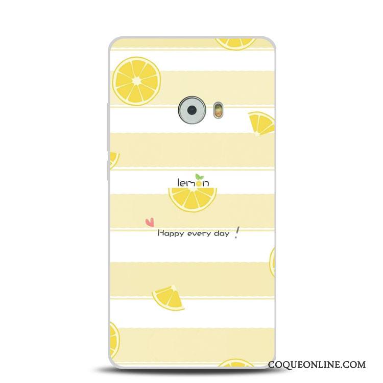 Mi Note 2 Citron Silicone Coque Fluide Doux Gaufrage De Téléphone Rose