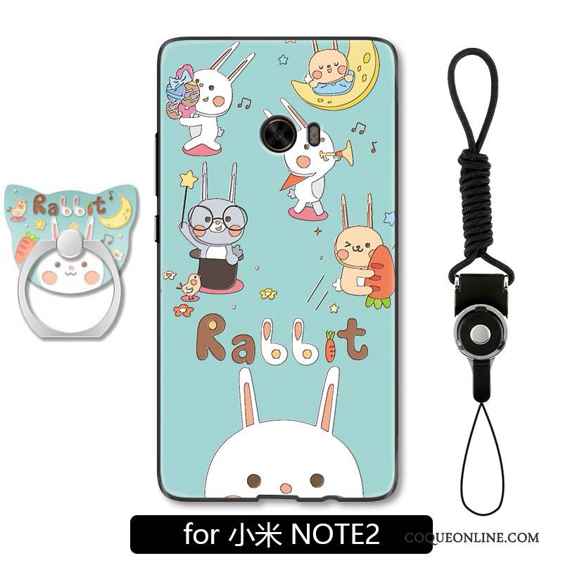 Mi Note 2 Clair Protection Coque De Téléphone Tendance Gaufrage Dessin Animé Vert