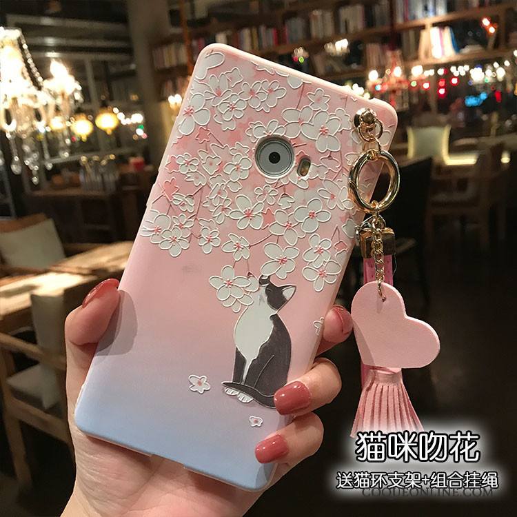 Mi Note 2 Coque De Téléphone Amour Multicolore Rose Ornements Suspendus Fluide Doux Délavé En Daim