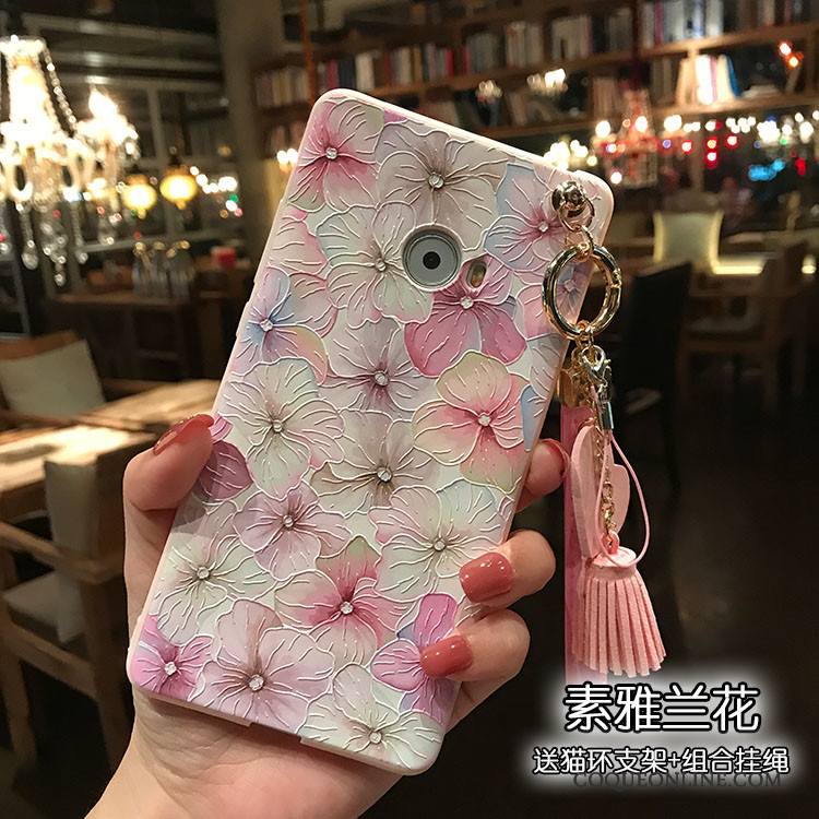 Mi Note 2 Coque De Téléphone Amour Multicolore Rose Ornements Suspendus Fluide Doux Délavé En Daim