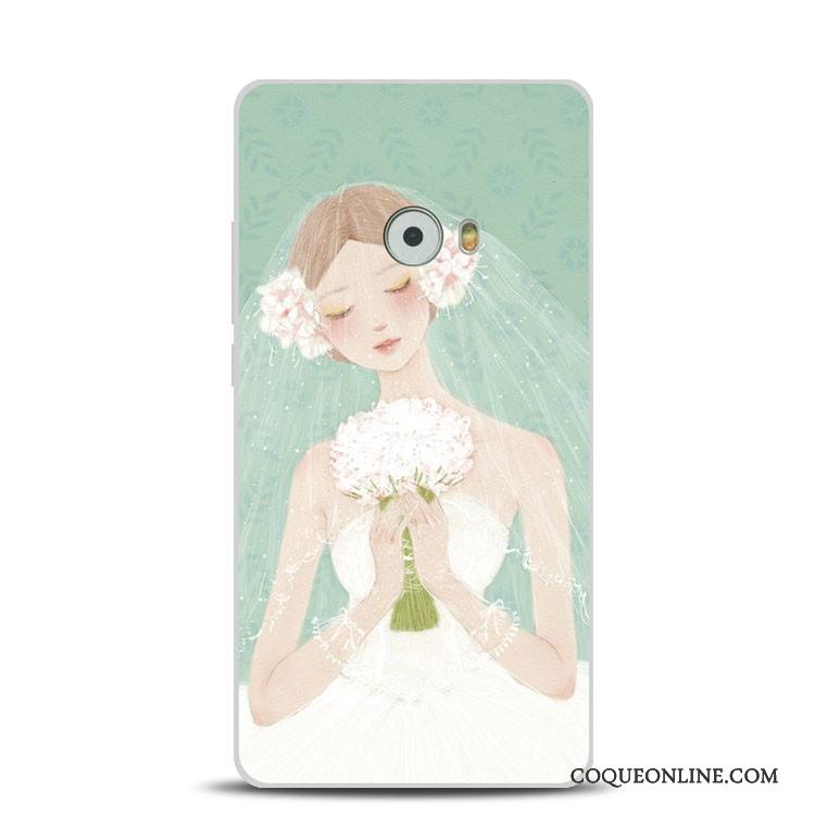 Mi Note 2 Coque De Téléphone Gaufrage Fluide Doux Vert Support Petit