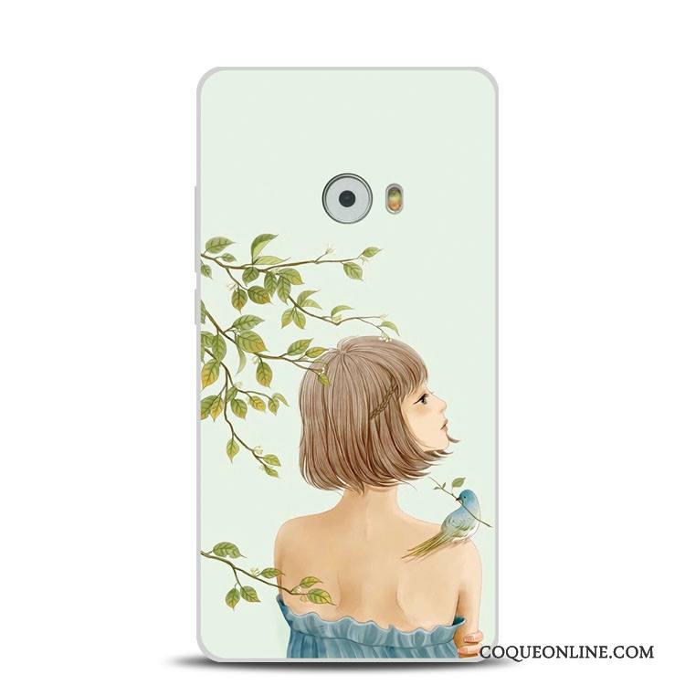 Mi Note 2 Coque De Téléphone Gaufrage Fluide Doux Vert Support Petit