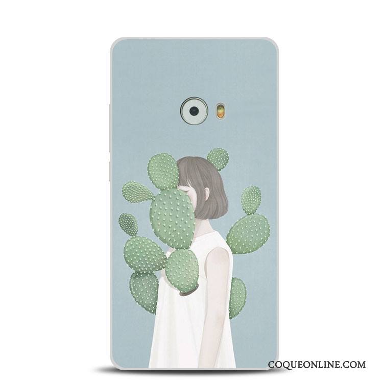 Mi Note 2 Coque De Téléphone Gaufrage Fluide Doux Vert Support Petit