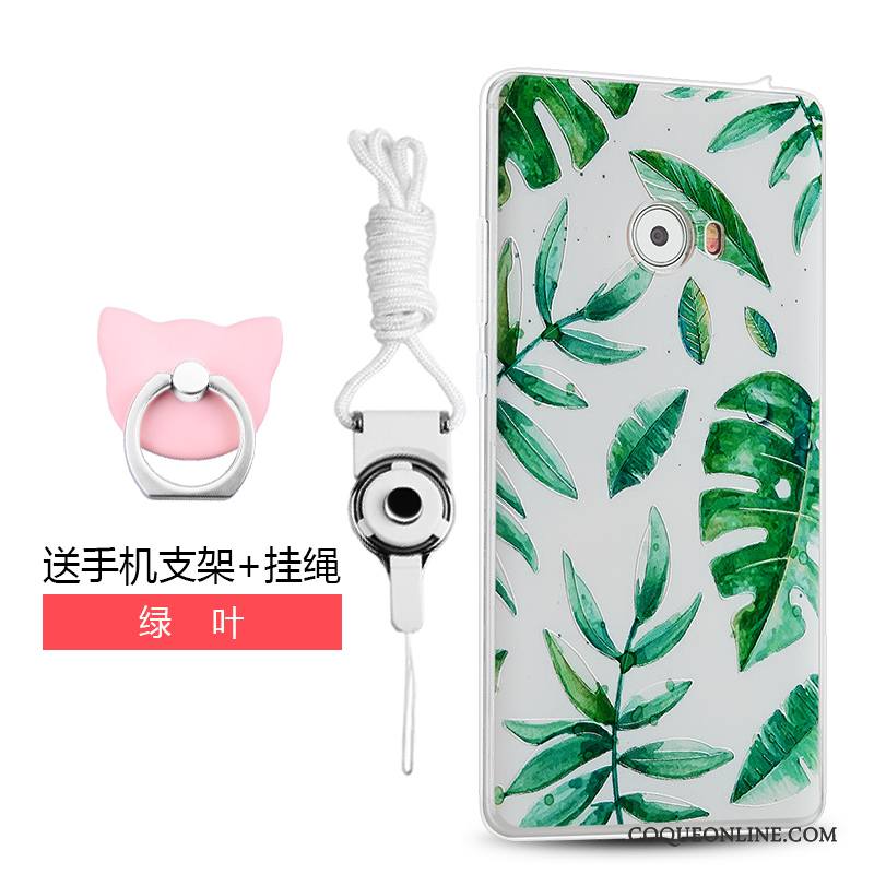 Mi Note 2 Coque De Téléphone Tendance Vert Incassable Étui Fluide Doux Petit