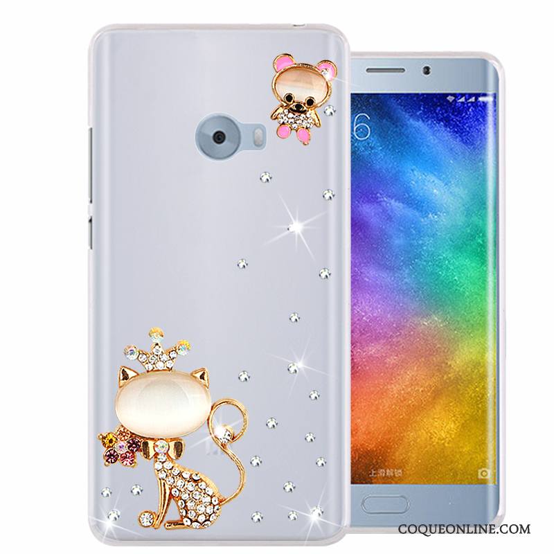 Mi Note 2 Coque De Téléphone Téléphone Portable Strass Petit Rose Tout Compris Silicone