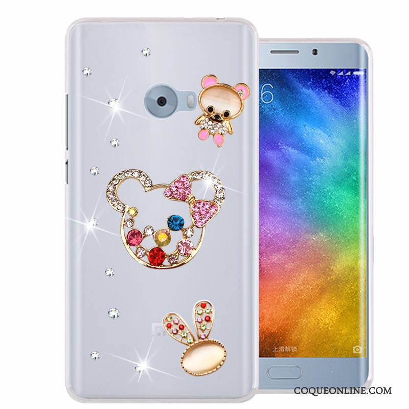 Mi Note 2 Coque De Téléphone Téléphone Portable Strass Petit Rose Tout Compris Silicone