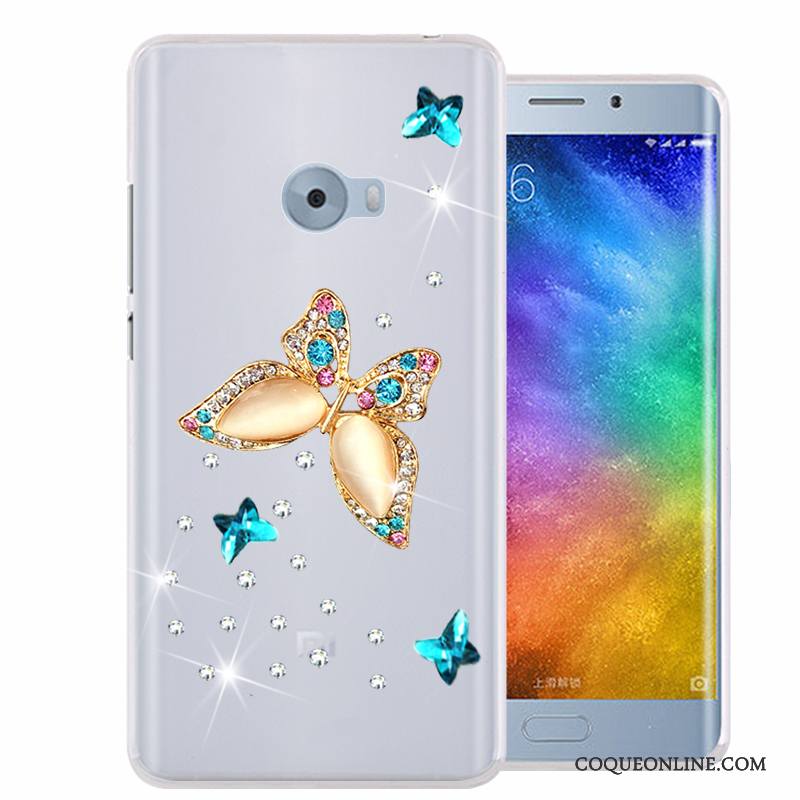 Mi Note 2 Coque De Téléphone Téléphone Portable Strass Petit Rose Tout Compris Silicone