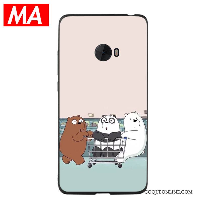 Mi Note 2 Coque Dessin Animé Bleu Clair Créatif Petit Charmant Ours Mode