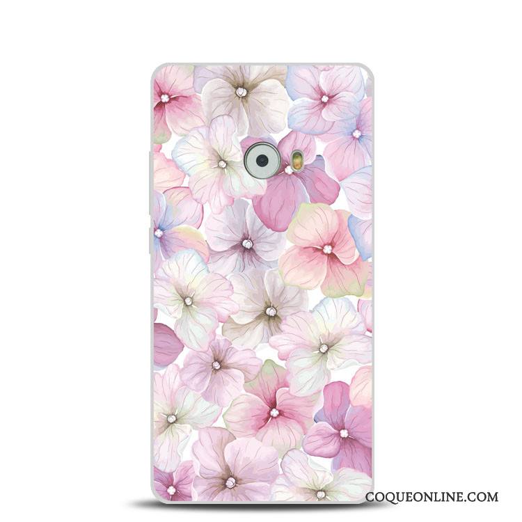 Mi Note 2 Coque Fleur Support Tout Compris Silicone Rouge Petit