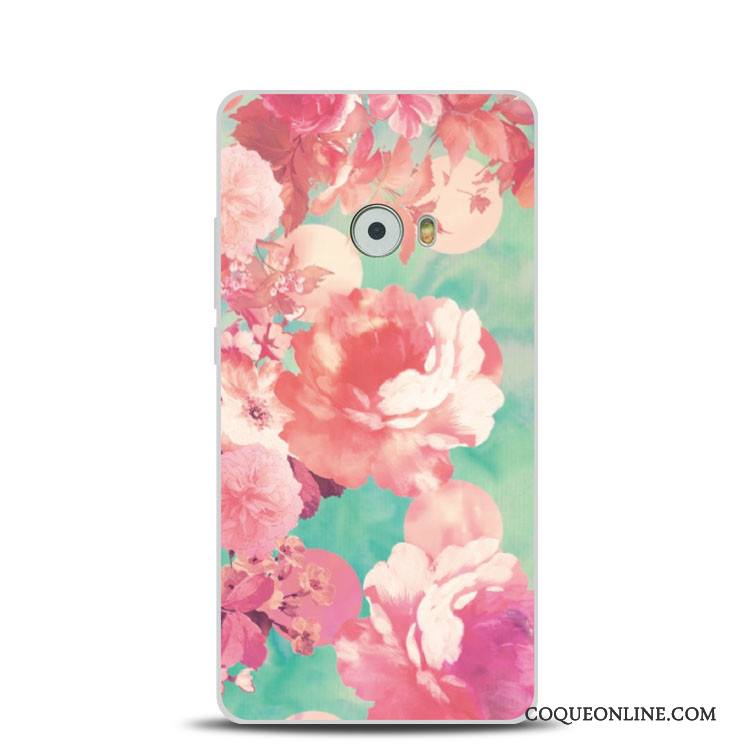 Mi Note 2 Coque Fleur Support Tout Compris Silicone Rouge Petit