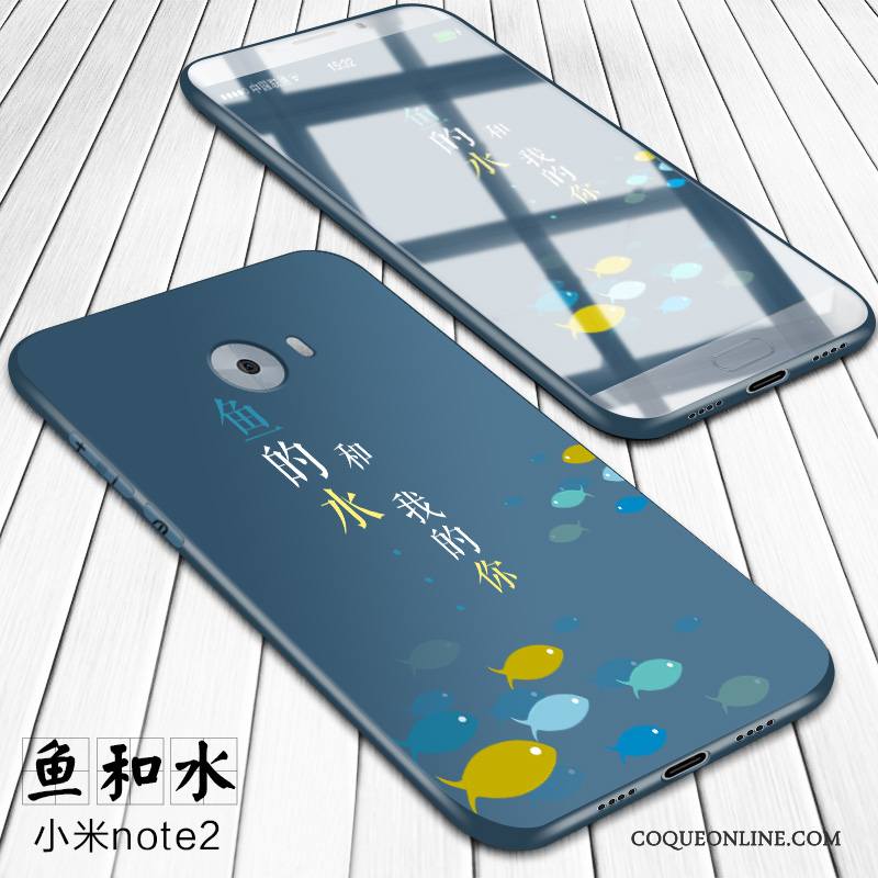 Mi Note 2 Coque Incassable Fluide Doux Protection Silicone Petit Étui Créatif