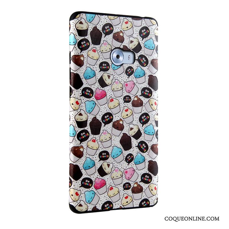 Mi Note 2 Coque Multicolore Fluide Doux Protection Étui Gaufrage Peinture Petit