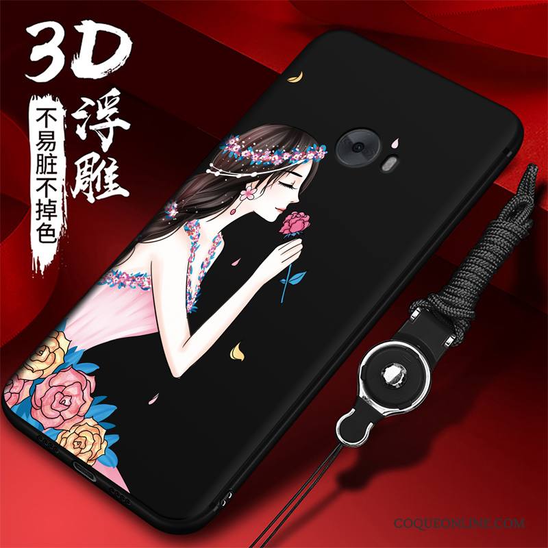 Mi Note 2 Coque Rouge Ornements Suspendus Incassable Tendance Petit Fluide Doux Étui