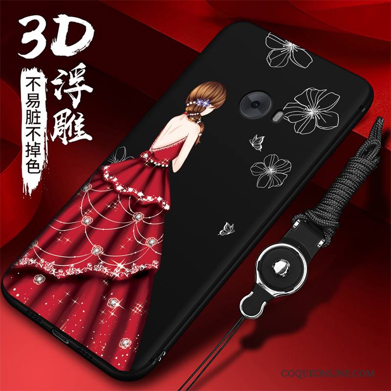 Mi Note 2 Coque Rouge Ornements Suspendus Incassable Tendance Petit Fluide Doux Étui