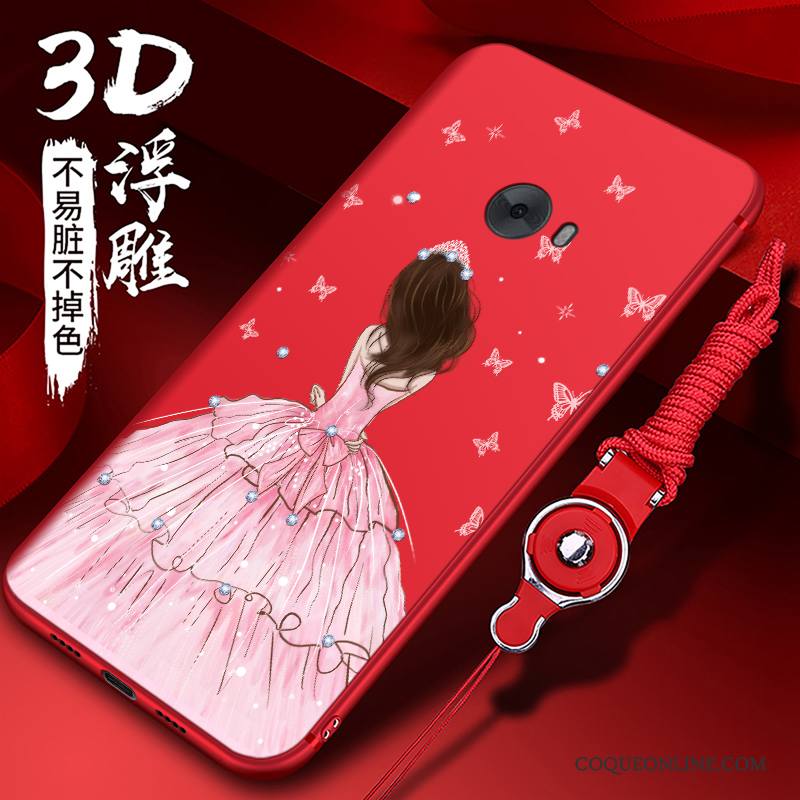 Mi Note 2 Coque Rouge Ornements Suspendus Incassable Tendance Petit Fluide Doux Étui