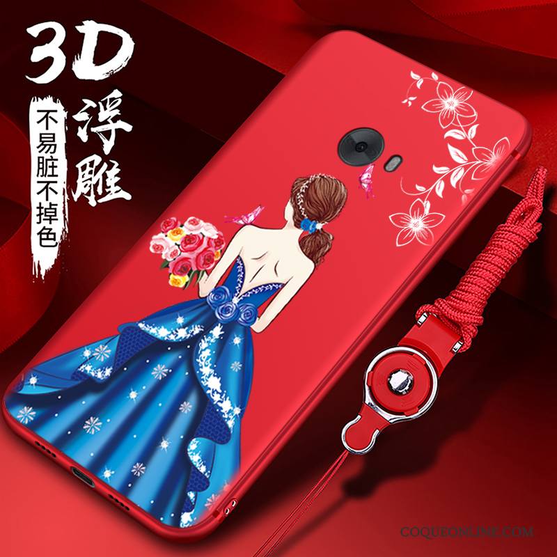 Mi Note 2 Coque Rouge Ornements Suspendus Incassable Tendance Petit Fluide Doux Étui