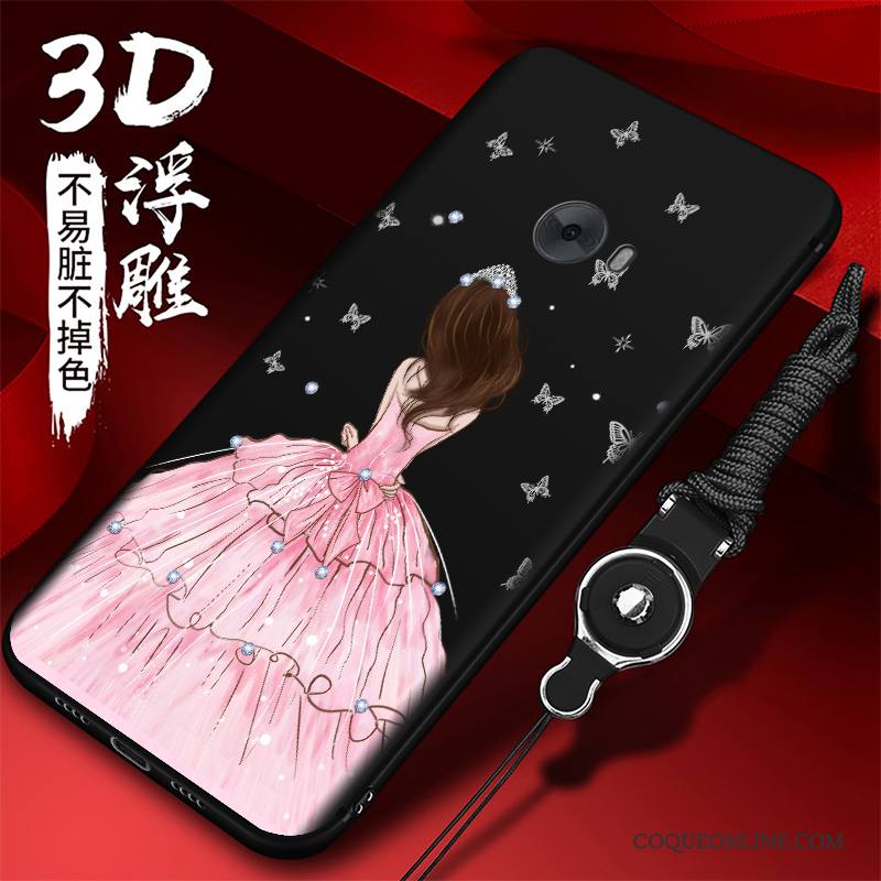 Mi Note 2 Coque Rouge Ornements Suspendus Incassable Tendance Petit Fluide Doux Étui